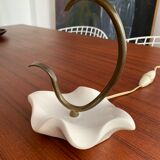 Ceramic lamp and vintage brass