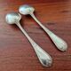 Christofle, Paris - Set of 2 table spoons - Crossed Ribbons model - in silver-plated metal