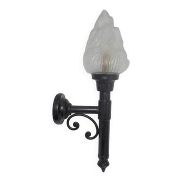 Applique torche globe flamme
