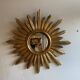 Large witch's eye sun mirror dia 52cm curved vintage 1960