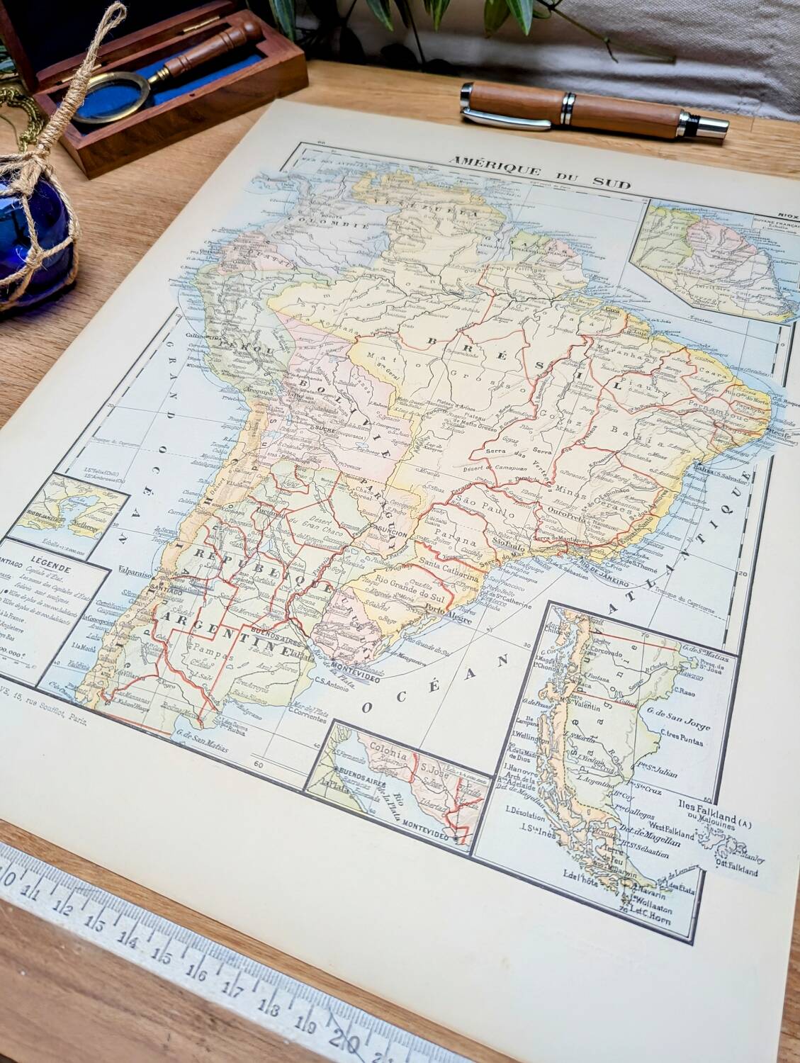 Printed in 1900, South America.