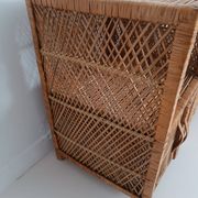 Pair of vintage rattan bedside tables