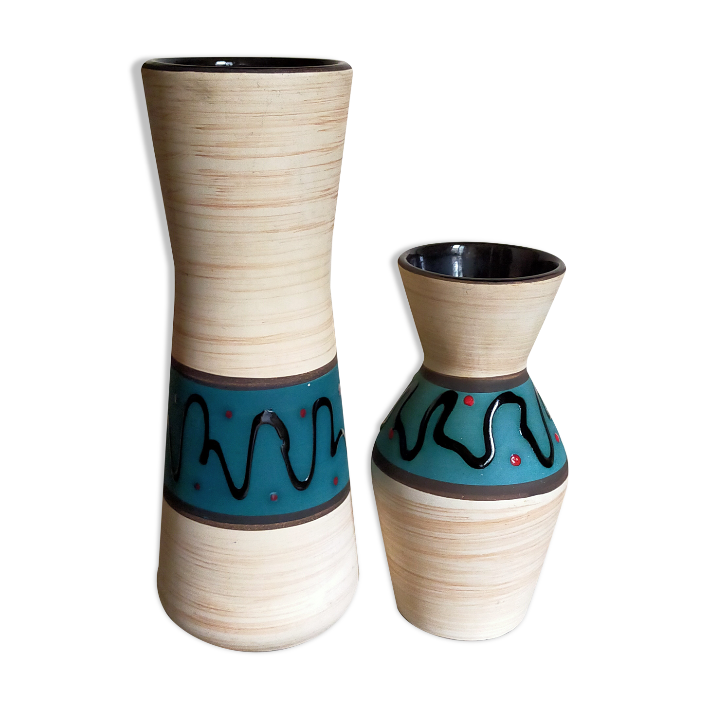 W vase duo.  Germay 50s