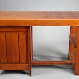 50s oak office by Pierre Bloch and Charles Dudouyt