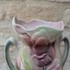 Art Nouveau barbotine vase Gerber Prestige Paris with floral decoration