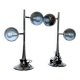 Rare vintage chrome lamps eye ball - tulip base - adjustable globes