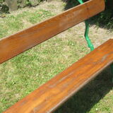 Garden bench in wood and cast iron