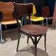 Set of 6 baumann bistro chairs classic years 50 bois fonce