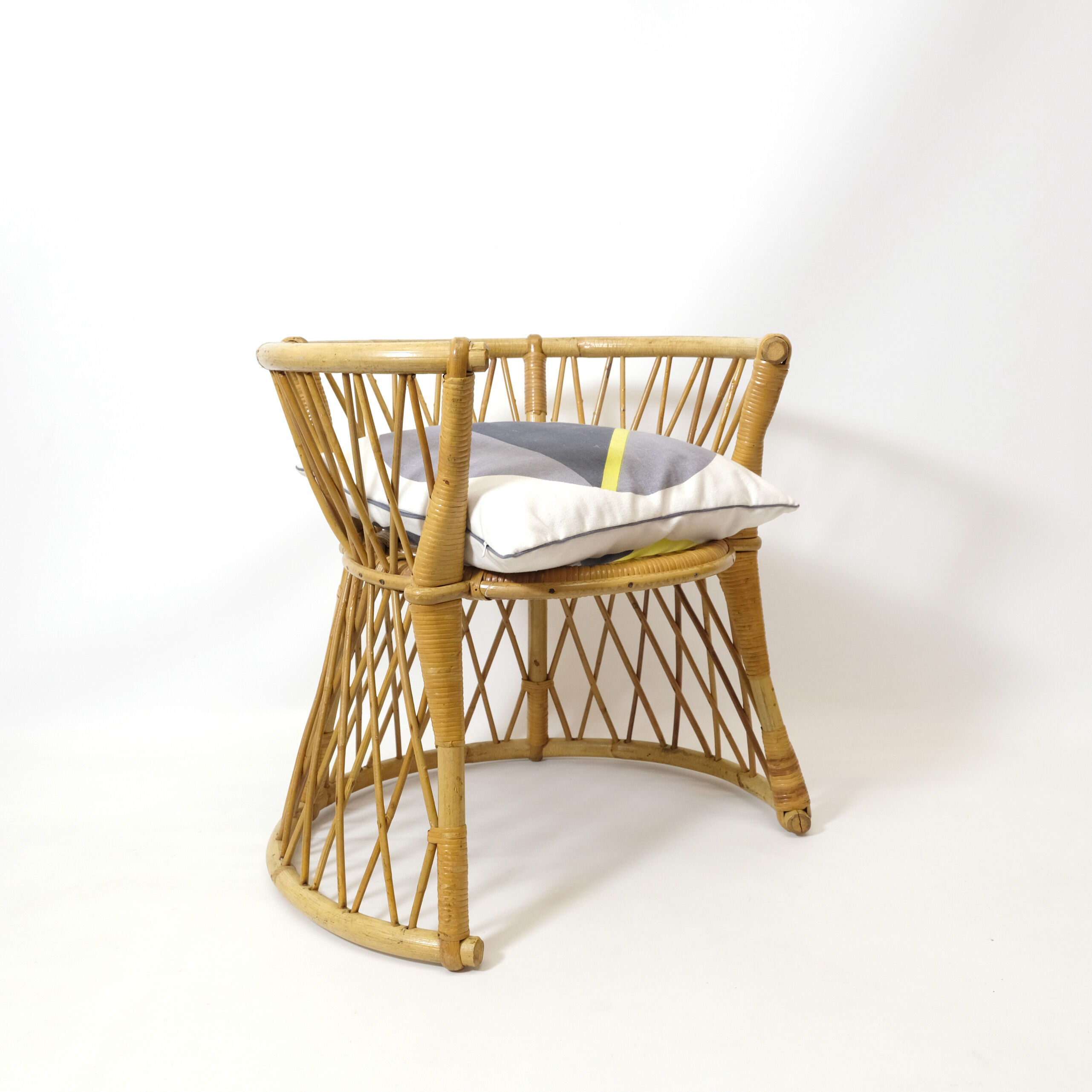 Rattan children's chair from the 1960s to 1970