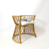 Rattan children's chair from the 1960s to 1970