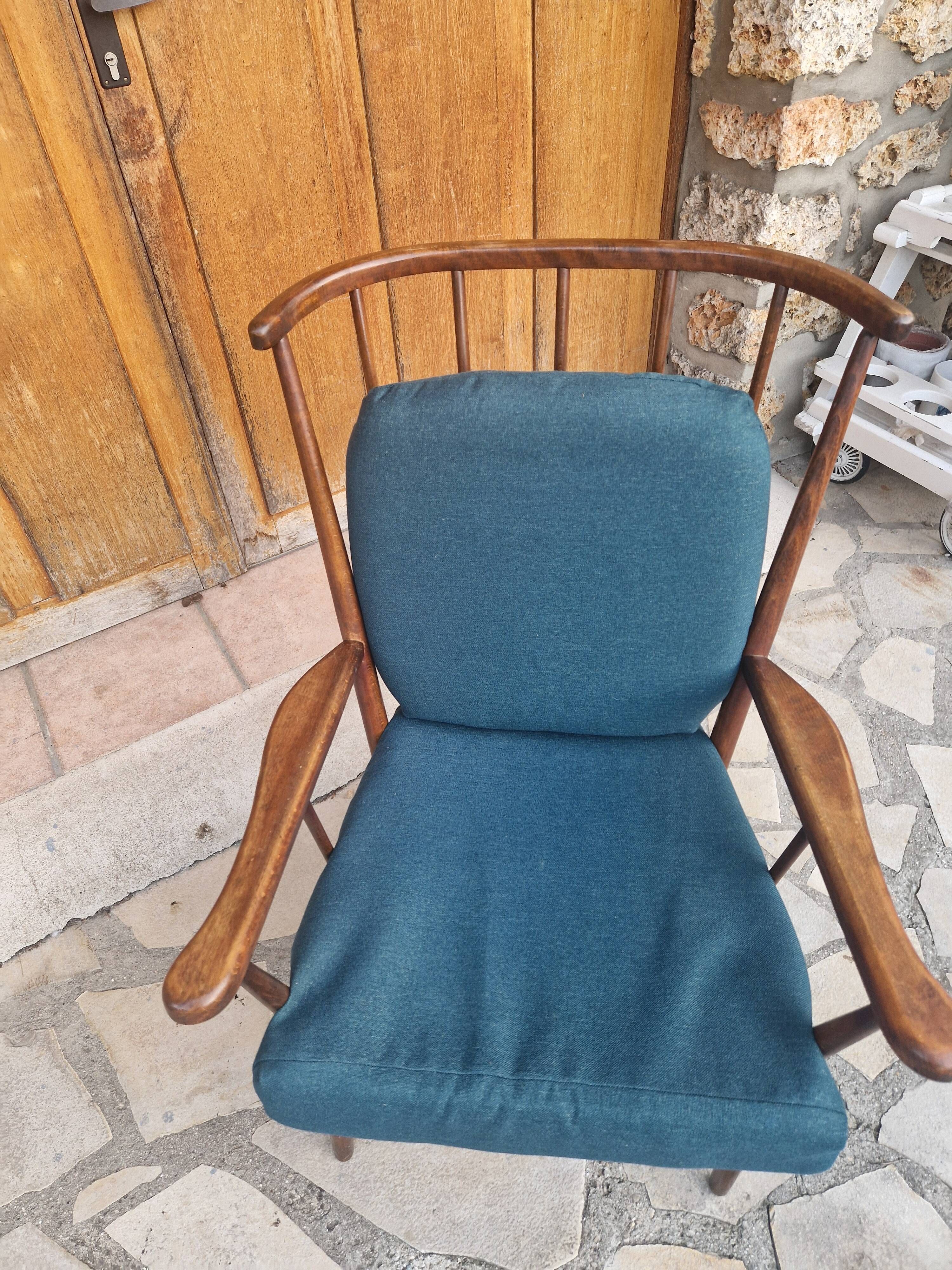 Fauteuil Baumann éventail vintage