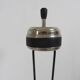 Minimalist tripod ashtray in black lacquered metal 50s 60s