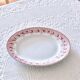Large old round dish St Amand iron earth "mulberry"