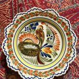 Decorative plate signed "henriot"