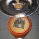 Pair of vintage 70s chrome metal stool