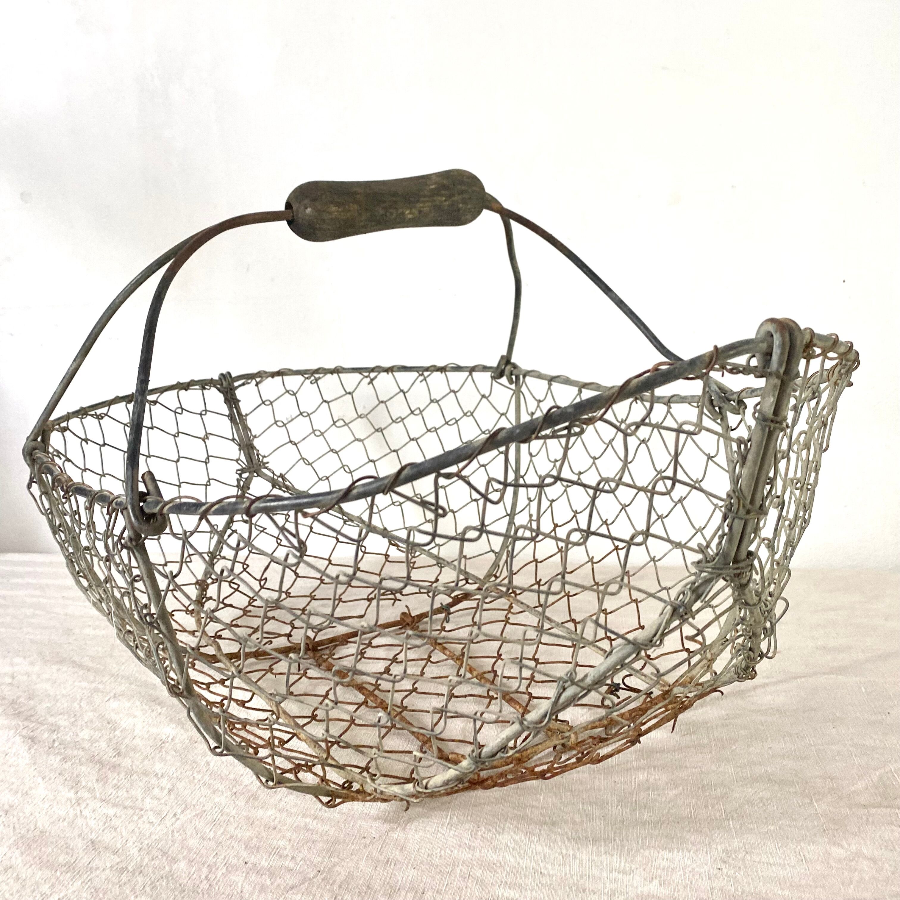 Old wire apple basket