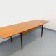 Table à manger rectangulaire style scandinave vintage des années 50 60 teck