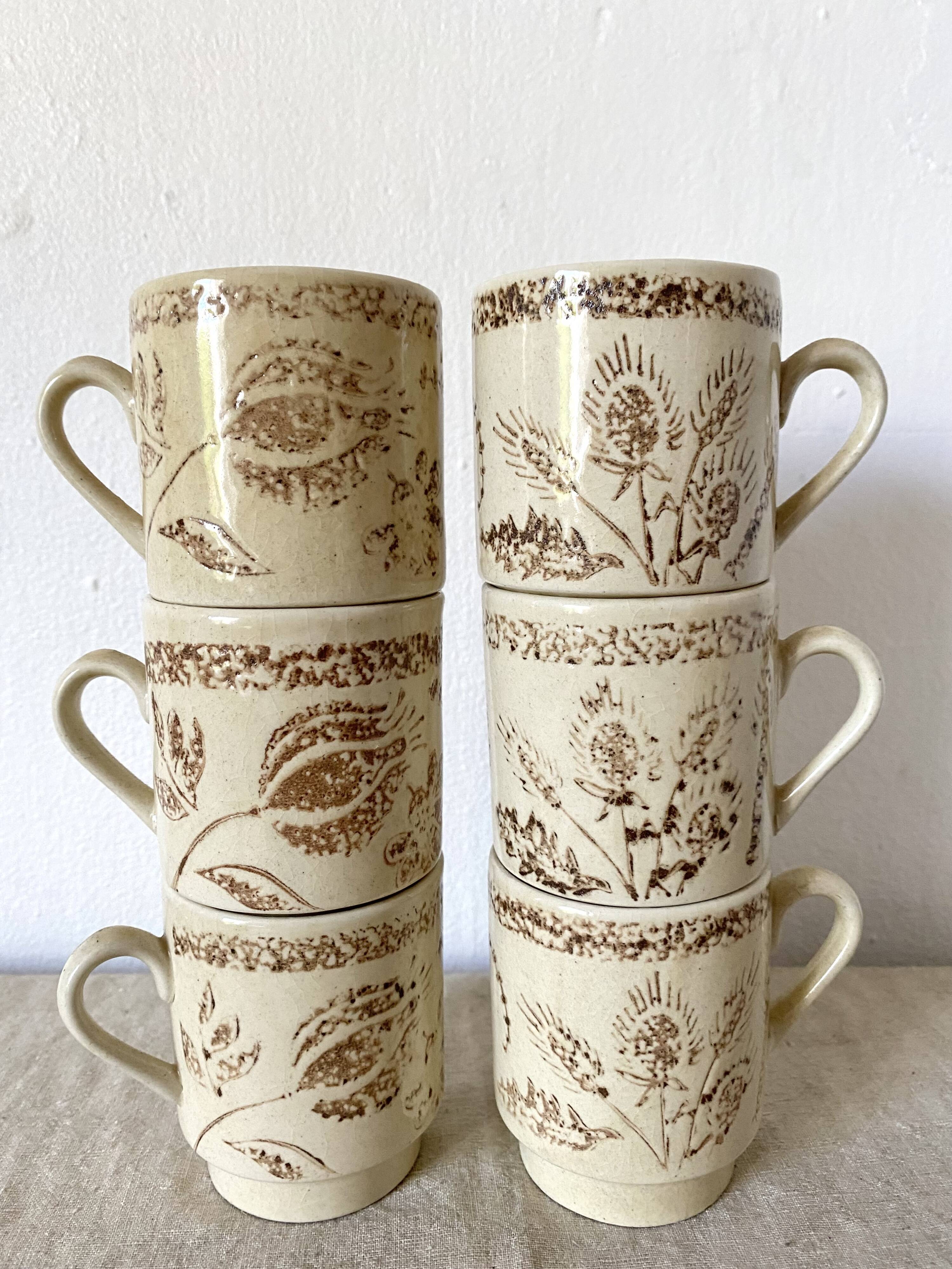 Tasses à café vintage Badonviller