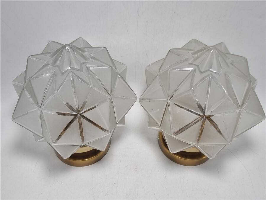 Pair of star wall lights