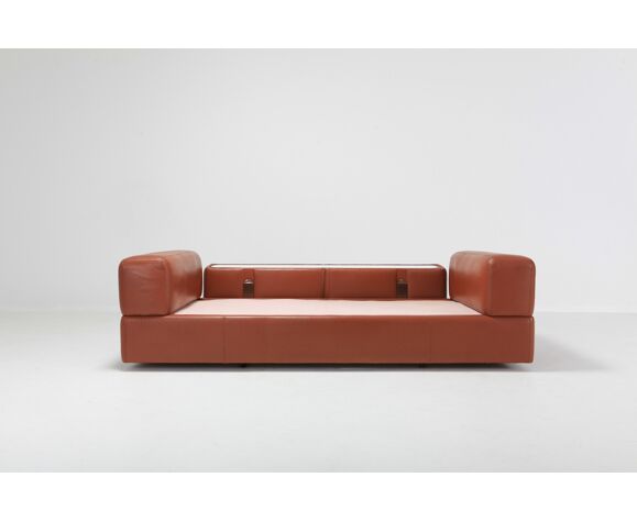 Minimalist Cognac Leather Sofa By Tito Agnoli For Cinova 1960 Selency Minimalist Cognac Leather Sofa By Tito, Minimalist Leather Sofa