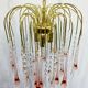 Murano chandelier pink crystal drops