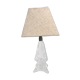 Old moulded glass lamp - lamp-day cream fabric 70vintage
