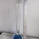 Vintage fine soliflore glass vase with blue ball in bubbled glass Murano at the base