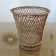 Rattan wastebasket, office, 1960 1970