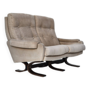 1970s, Scandinavian 2 seater sofa, original very good condition, leather.