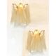 Pair of Contemporary Modern Sanded Champagne “Rondini” Murano Wall Sconces