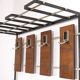 Danish teak and metal coat rack, 1960s