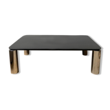 Glass coffee table design 70s