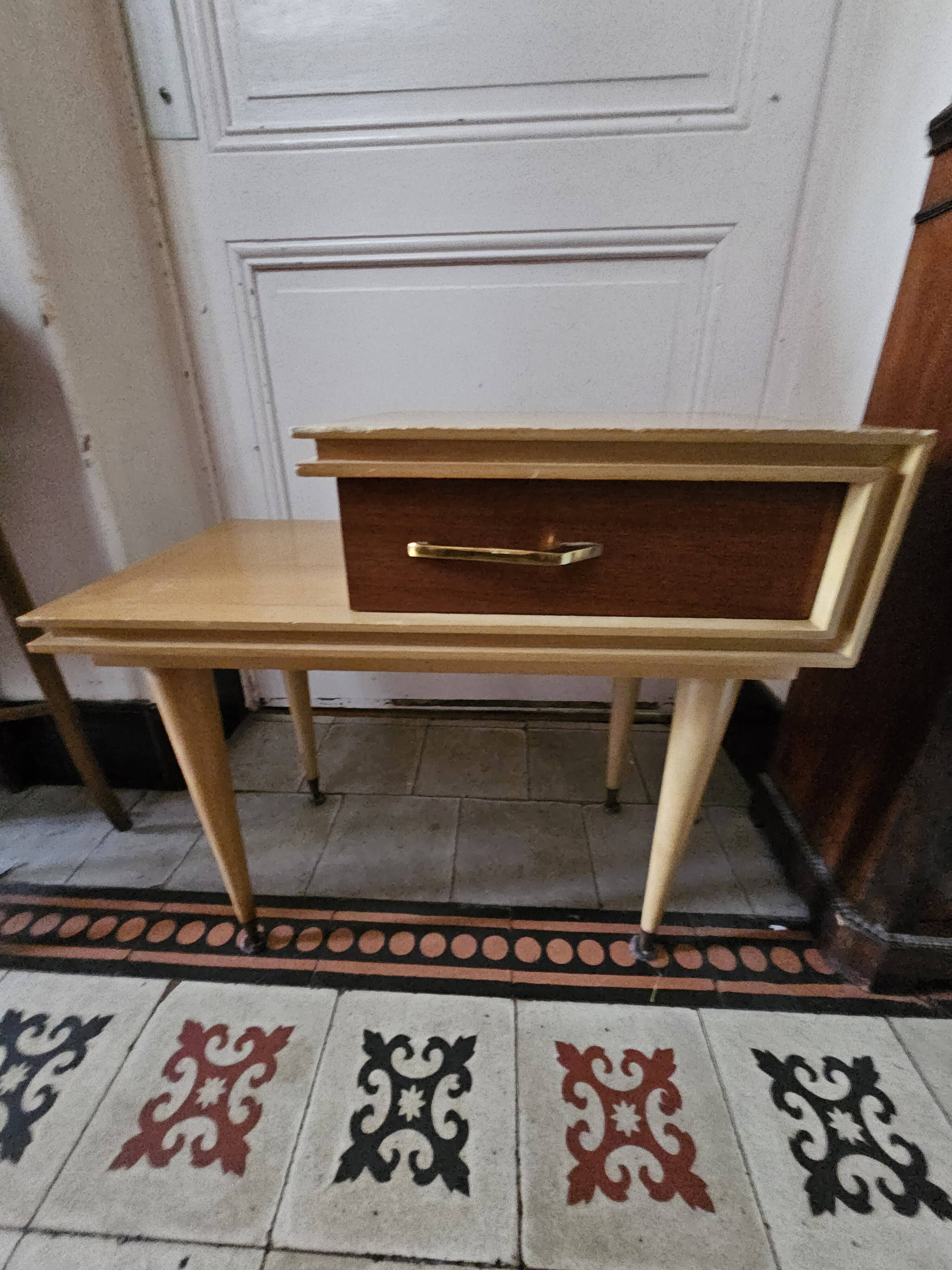 retro bedside table