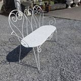 Wrought iron garden bench