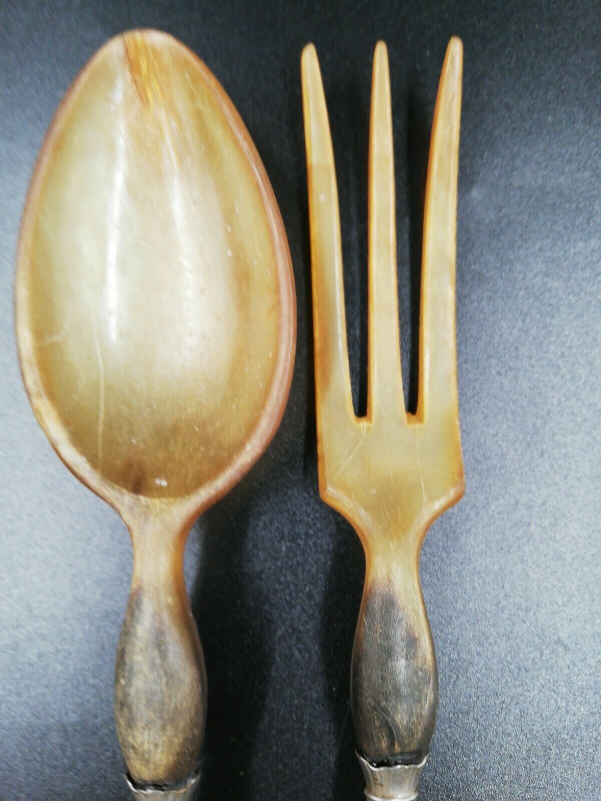 Pair of horned salad cutlery