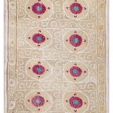 Hand Embroidered Suzani Bedspread 7'9" X 10'10"
