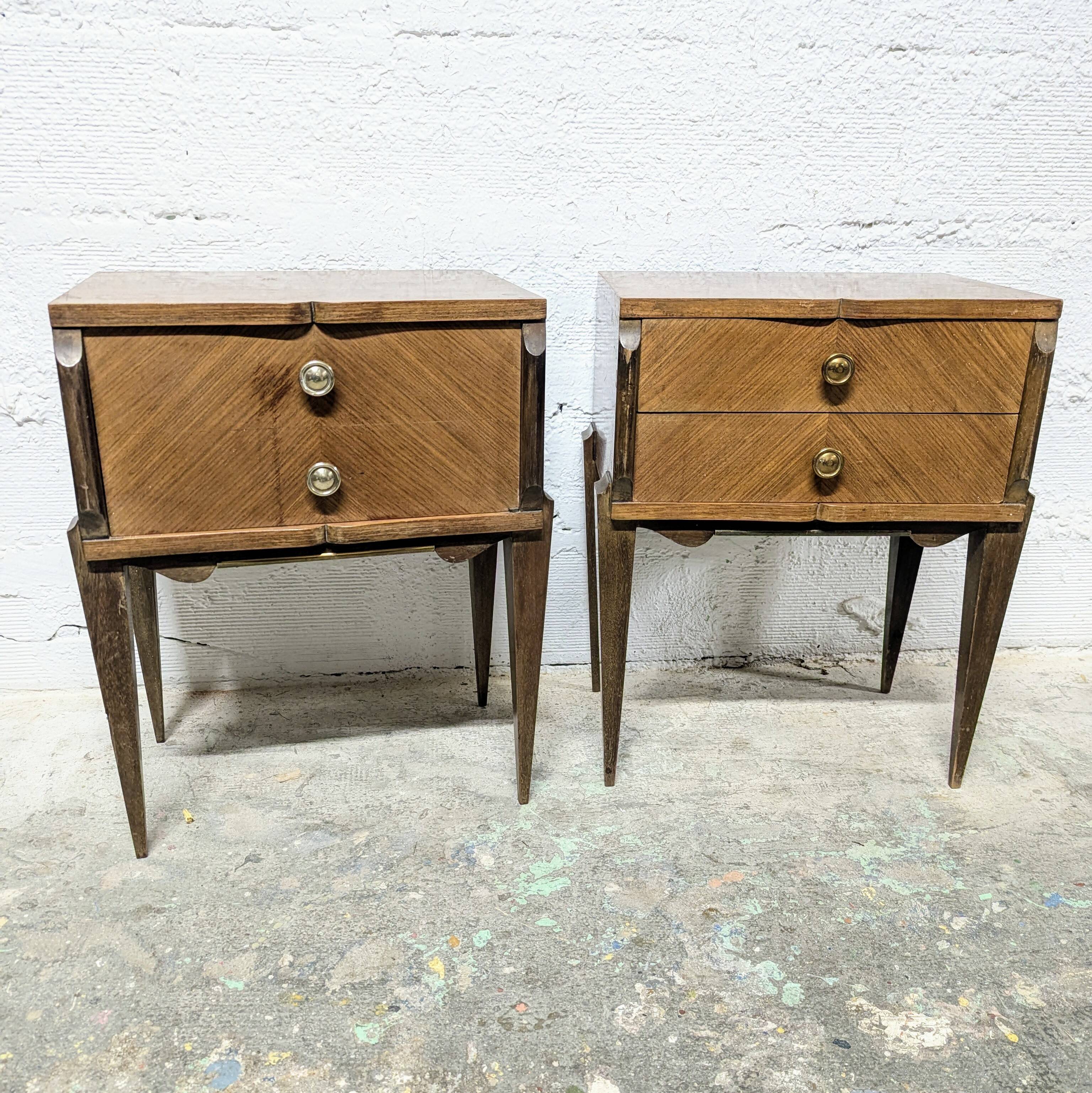 Pair of Art Deco bedside tables