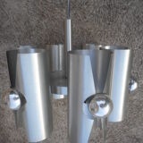 6-light aluminum chandelier