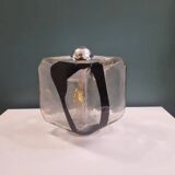Murano glass and chrome metal table lamp from the 70s Italy
