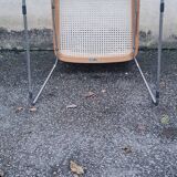 Talin chrome and cane chair