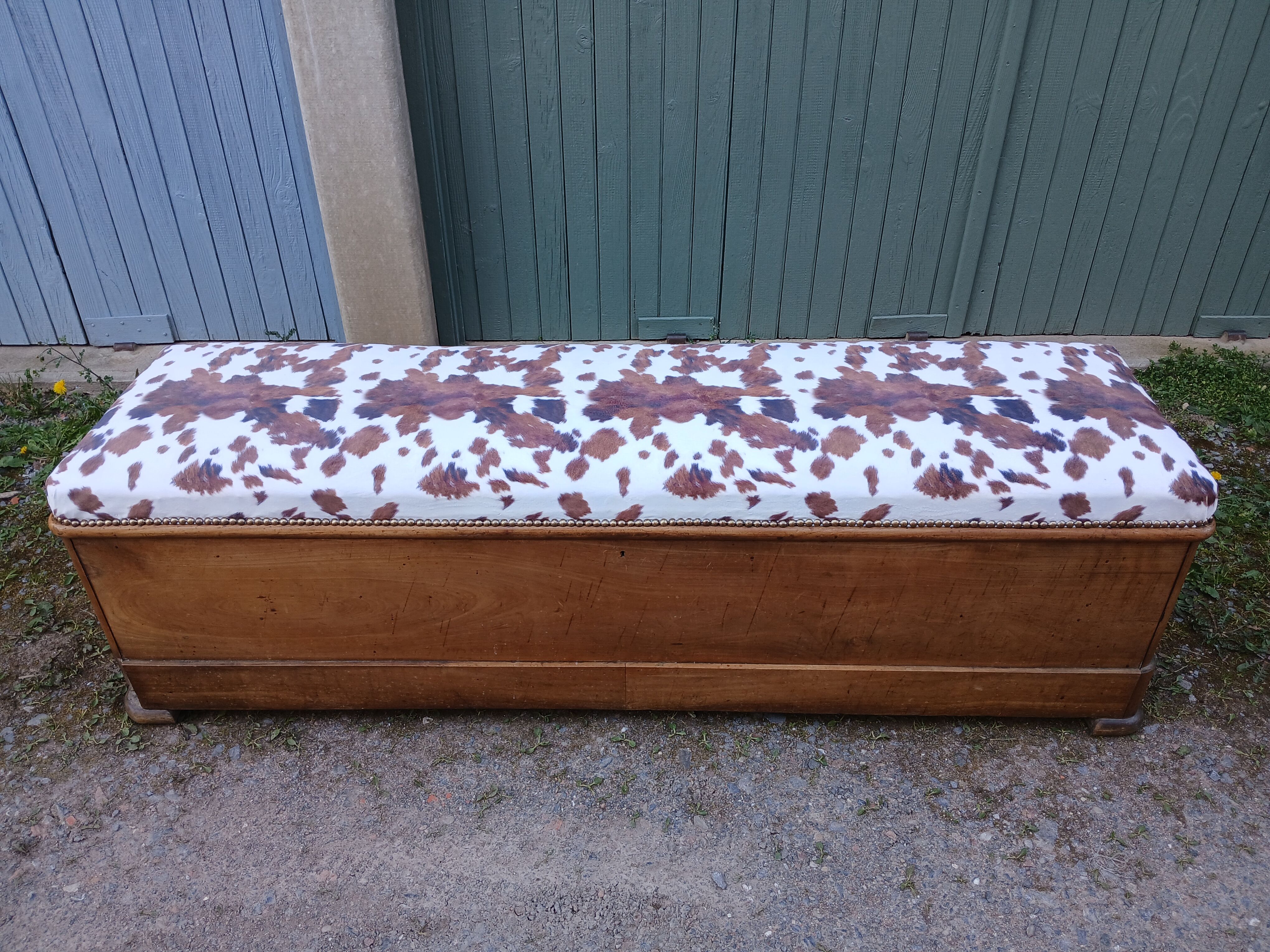 Revisited antique wooden chest