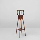 Art deco piedestal or console table in oak, France ca. 1940
