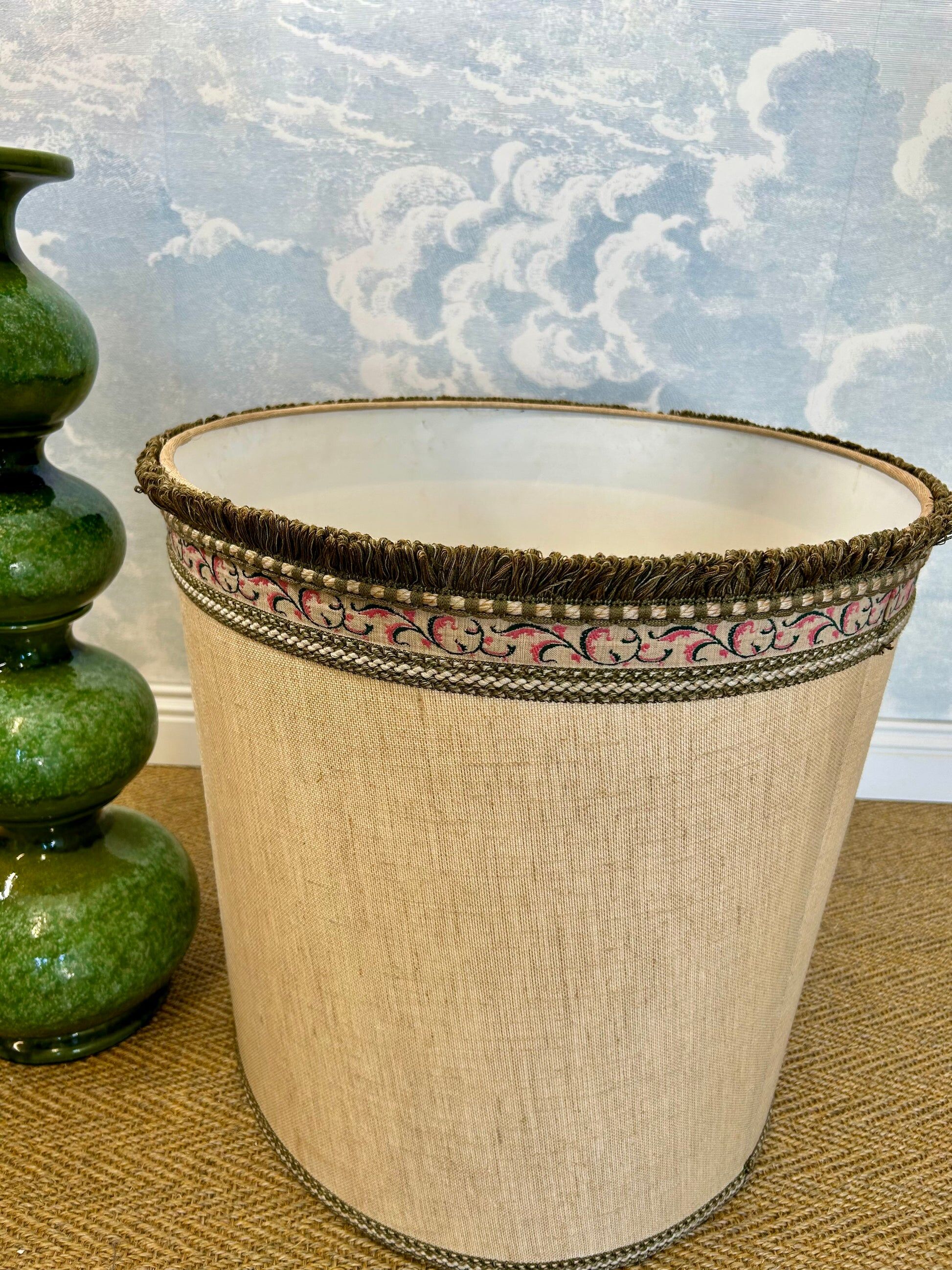 Green ceramic sun lamp/table, Kaiser Leuchten, Germany, 1960s elegance.