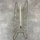 50s vintage gold metal magazine rack