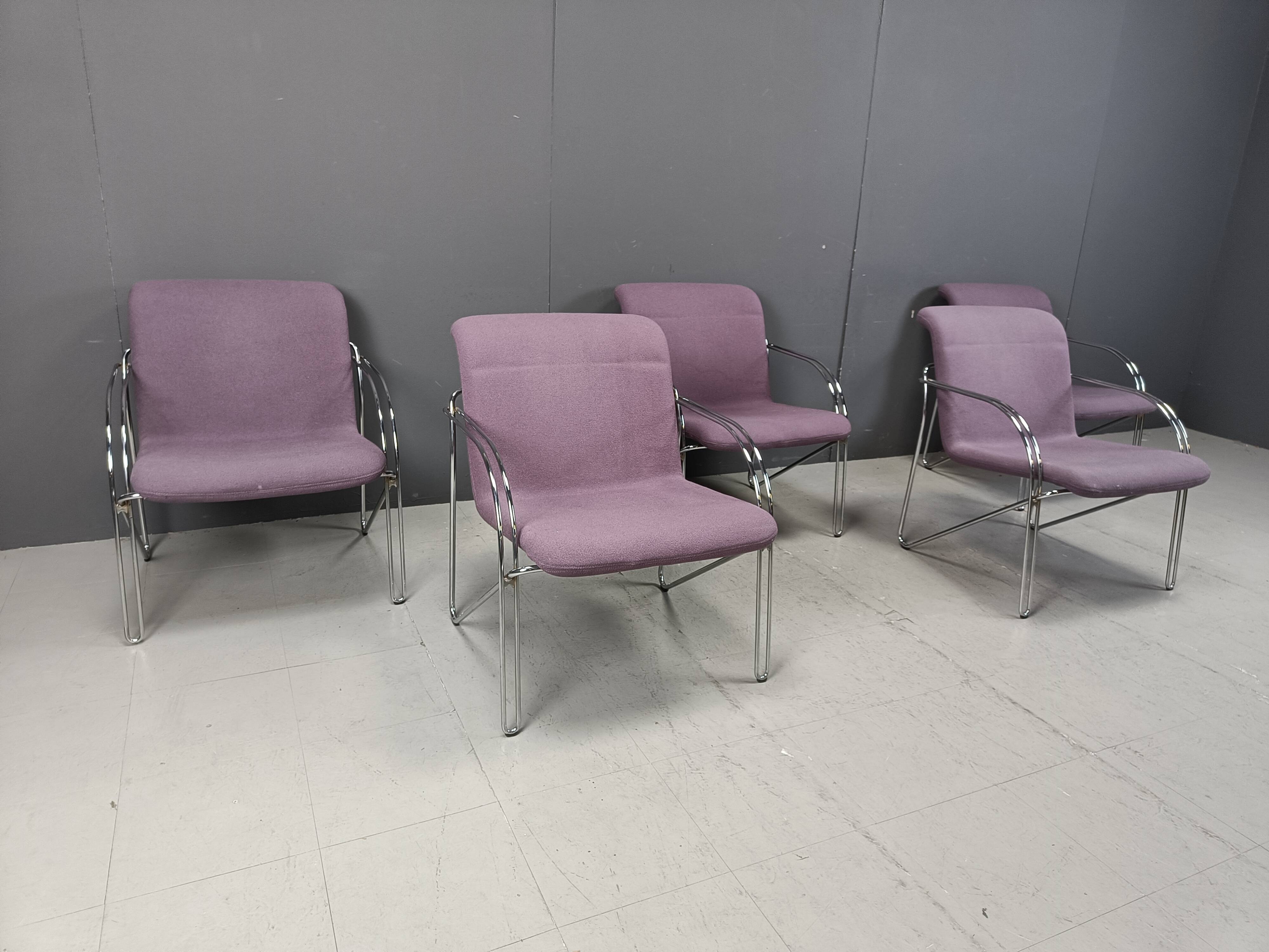 Danish arm chairs by Alfred Hofmann for Gispen/Labofa - 1970s - set of 5