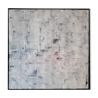 Tableau peinture abstraite "polaire" fait main