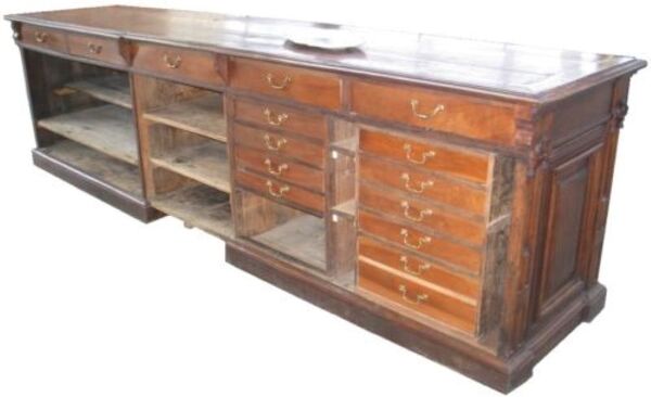 Comptoir banque de pharmacie XIX°