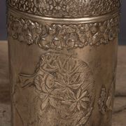 Antique Art Deco Silver Plated Waste Paper Bin c.1920