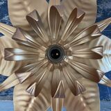 Ceiling lamp flower leaf gilded metal