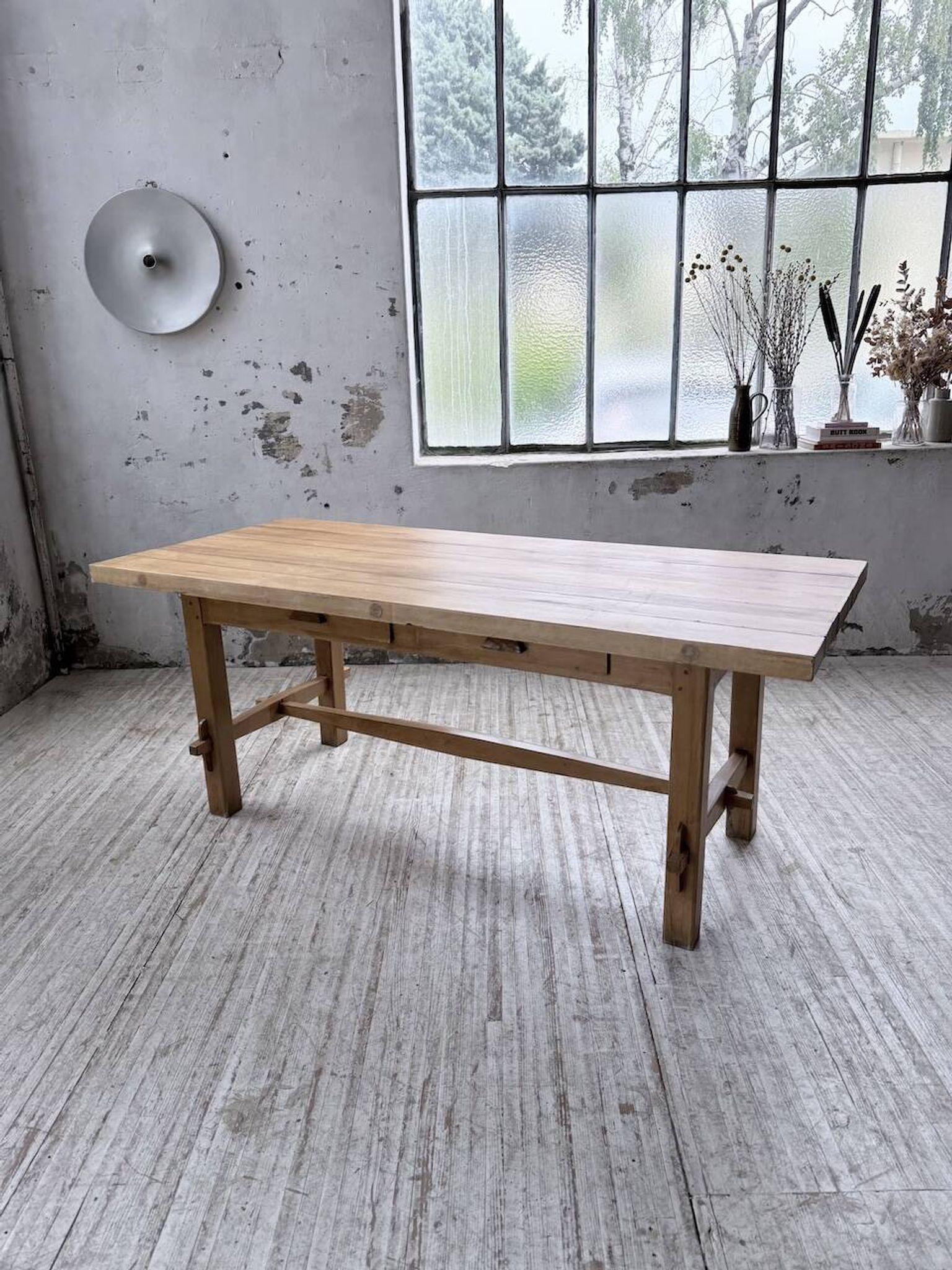 Table mobilier montagne 1950 hêtre massif